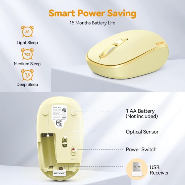 Wireless Mouse – Yellow Edition - Image 3