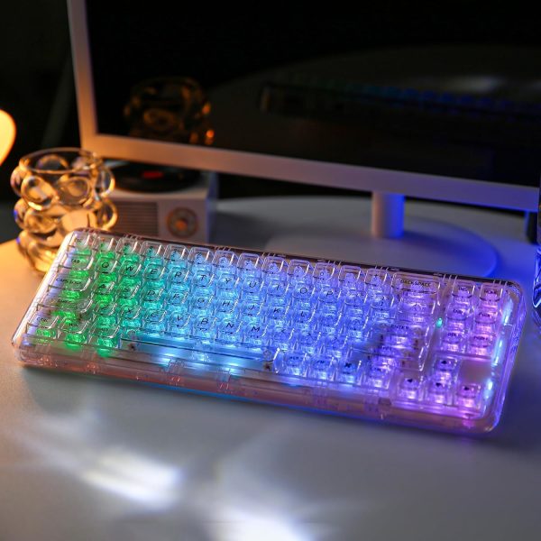 Nvere X71 Wireless Hot Swappable Transparent Mechanical Keyboard - Image 2
